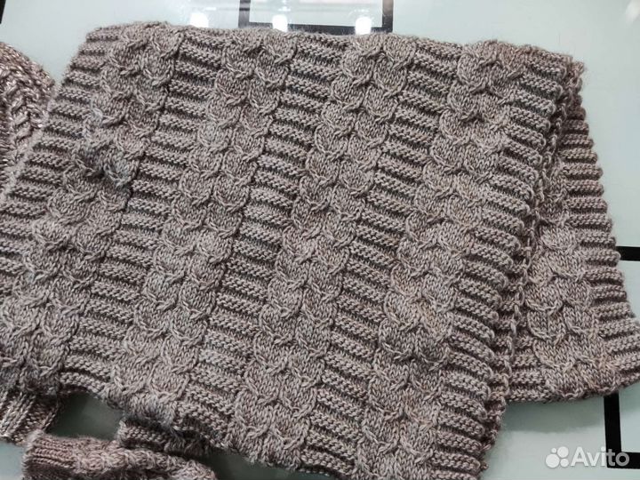 Комплект шапка и снуд женский