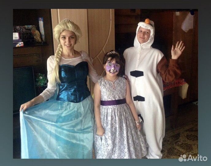 Костюм Эльза и Олаф для аниматора