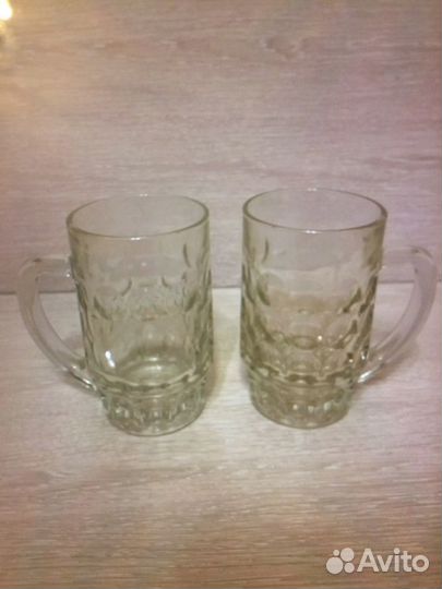 Кружки 2 шт, пивные бокалы чехословакия