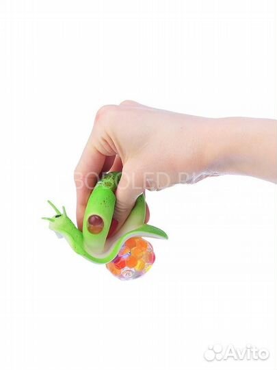 Антистресс игрушка Улитка тянучка мялка с шарикам