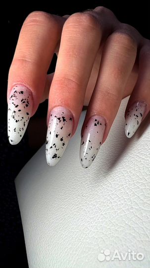 Маникюр гель-лак наращивание