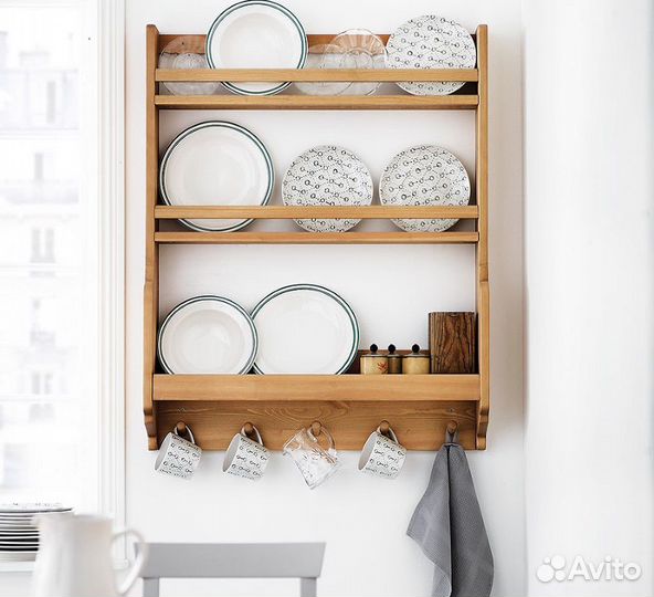 IKEA полка навесная Гэмлеби массив сосны