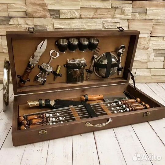 Набор шашлычный в дипломате, шампура