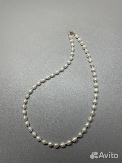 Колье из натурального барочного жемчуга