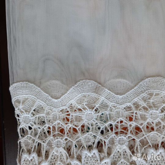 Занавеска тюль с кружевом