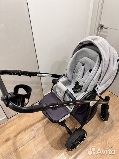 Коляска 2 в 1 эко кожа anex sport