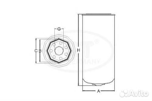 SCT ST6007 Фильтр топливный грубой очистки DAF 85-Serie, CF 65/75/85, XF 95/105; MAN F2000 F2000 Evo