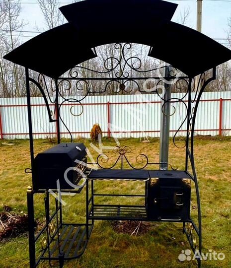 Мангал с крышей