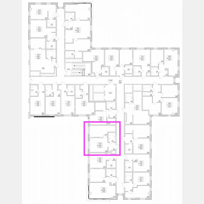 1-к. апартаменты, 34,6 м², 12/13 эт.