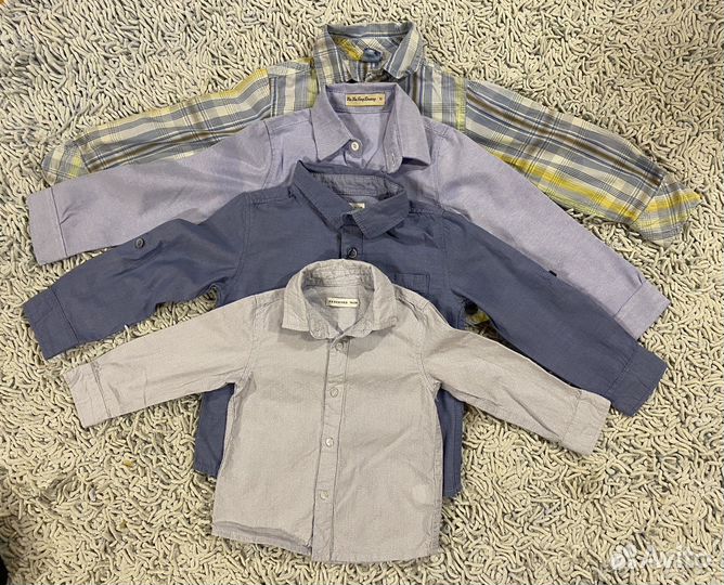 Рубашки детские на мальчика размеры с 74 по 98