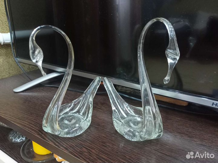 Ваза конфетница салатник цветное стекло СССР