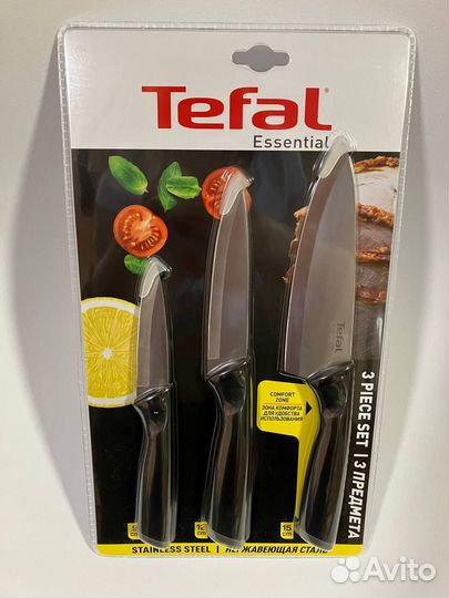 Набор ножей Tefal (3 ножа), нержавейка