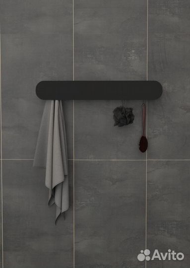 Полка вешалка с крючками Round Hook