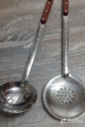 Шумовка и половник для казана 48 см