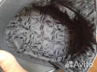 Кепка женская кожаная с ушками