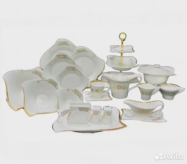 Обеденный сервиз Lenardi греческий стразы 100 Новы