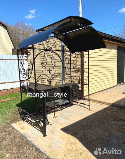 Мангал с крышей
