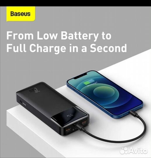 Внешний аккумулятор Baseus 20вт 30000мАч