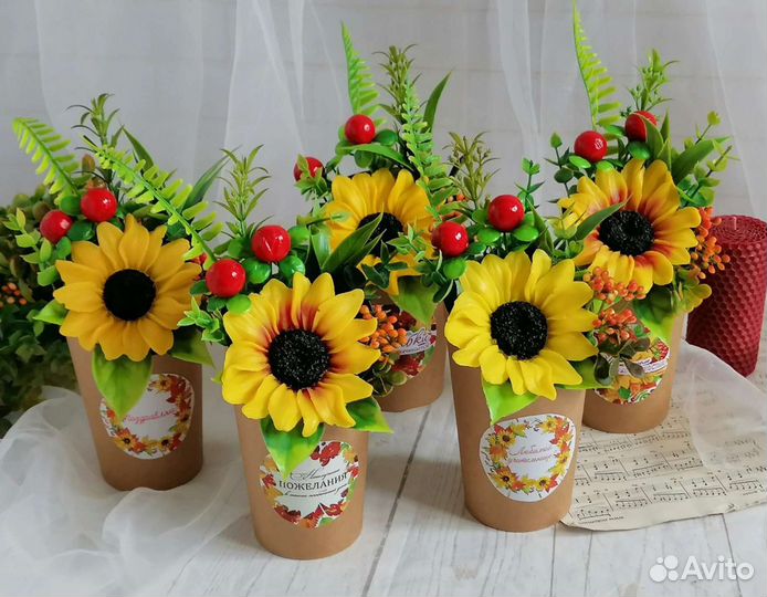 Мыльный букет - комплимент для учителя