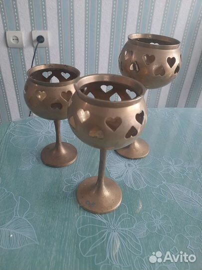 Комплект подсвечников бронза