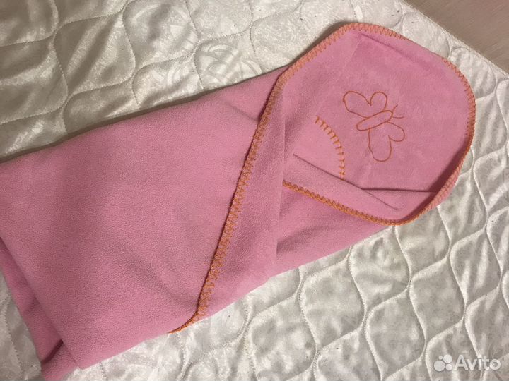 Одеялко плед флис новорожденному