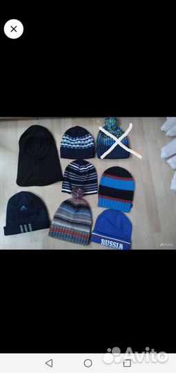 Шапки на все сезоны р. 52, 54,56,шарфы, ман