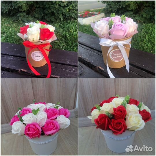 Букет из мыльных роз