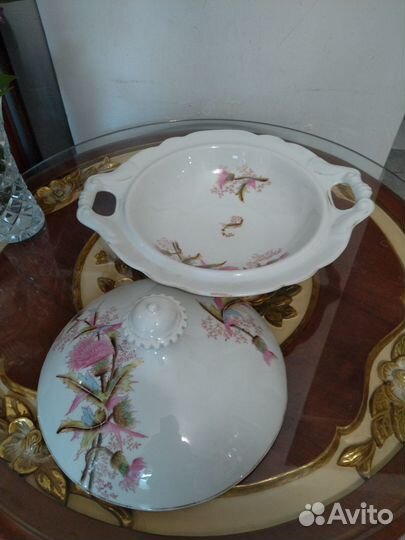 Террина фарфор цветы чертополоха Кузнецов сохран