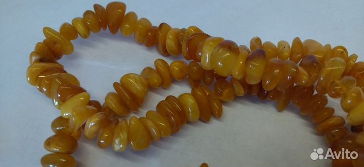 Бусы янтарь желток 112 грамм 94 см СССР