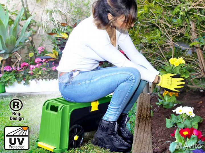 Садовый Ящик-стул на колесах
