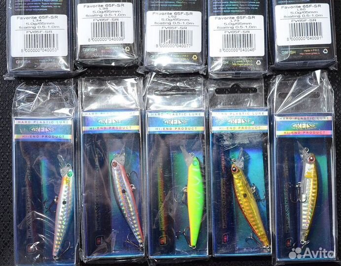 Набор воблеров для хищника Favorite 65F-SR 5 штук
