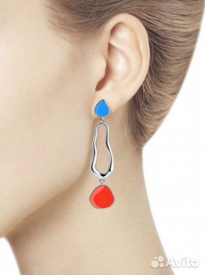 Комплект sokolov из серебра с эмалью