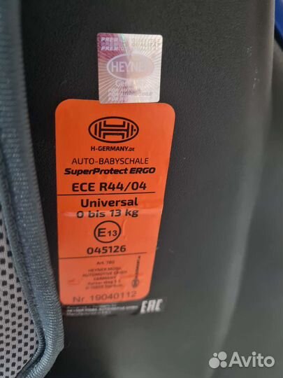 Детское автокресло от 0 до 13 кг Heyner