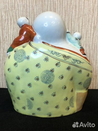 Будда с детьми, старинная статуэтка Китай