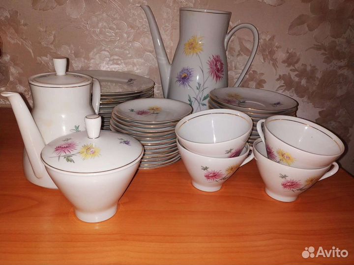 Столовый сервиз фарфор из гдр freiberger porzellan