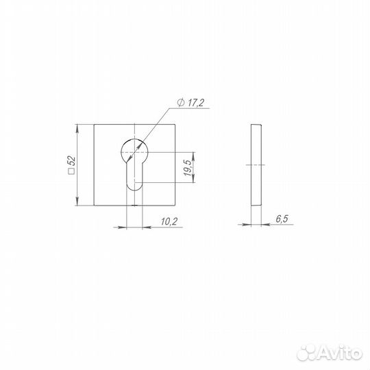 Накладка ajax ET.K.JS51 (ET JS) CP-8 хром