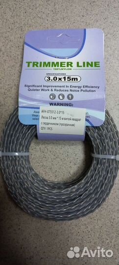 Леска для бензокос витой квадрат с жилой