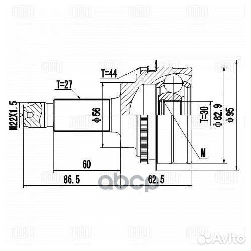 Шрус для а/м Subaru Forester SF (97) 2.0i (нар