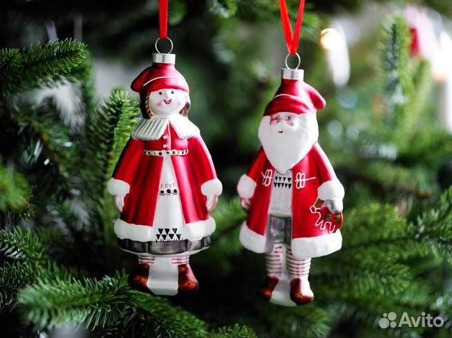 Коллекционные стеклянные елочные игрушки IKEA