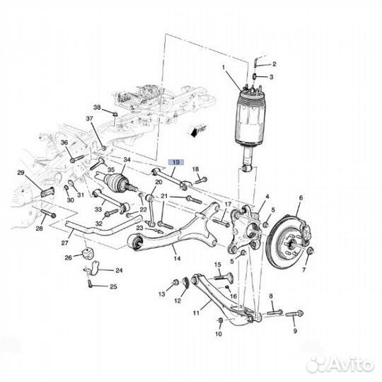 Рычаг задний, поперечный Cadillac Escalade 21-22