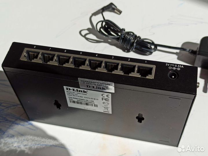 Коммутатор D-Link DES-1008D