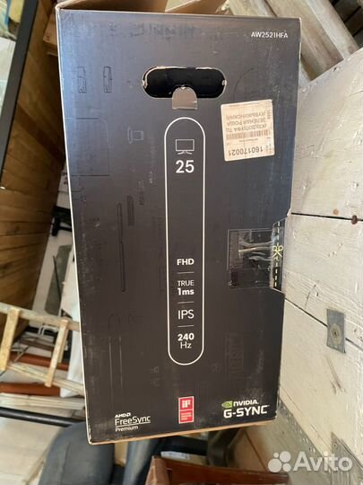 Монитор 240 гц Alienware 2521HFA