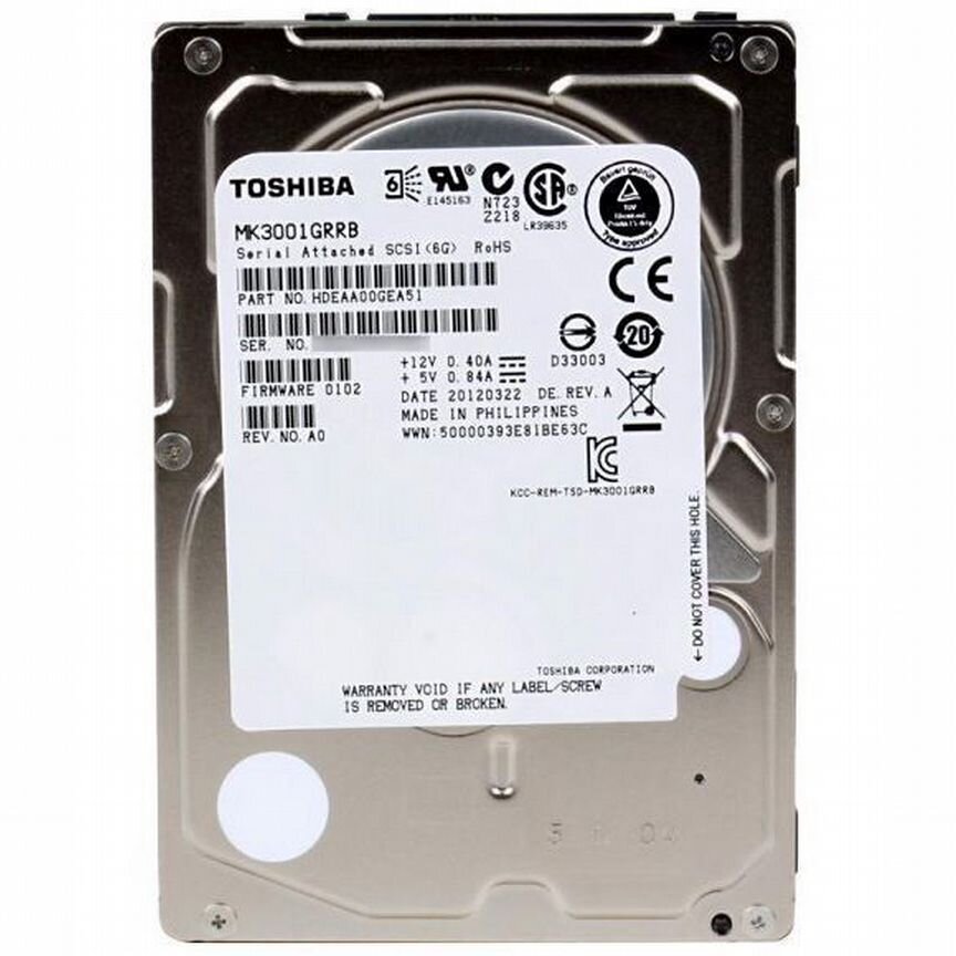 [MK3001GRRB] Жесткий Диск Toshiba 300gb Sas 2.5 Mk3001grrb