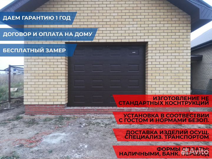 Автоматические секционные гаражные ворота