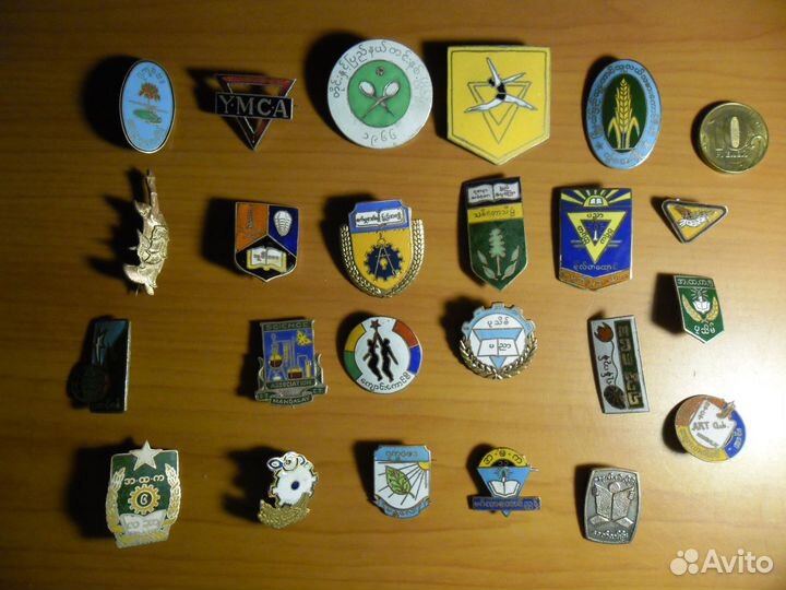 Бирма набор значков 23 шт