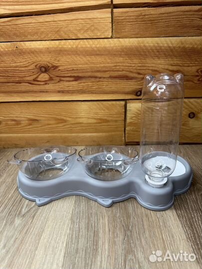 Миска для кошек и собак с поилкой