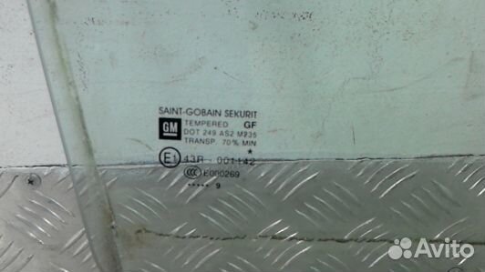 Стекло двери задней правой opel corsa D (74N29FU01