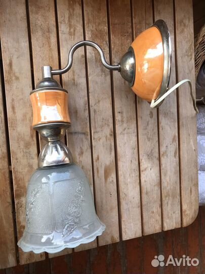 Бра, лампа-керосинка и плафон из пластика СССР