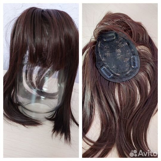 Шиньон, резинка, накладка на волосы, челка