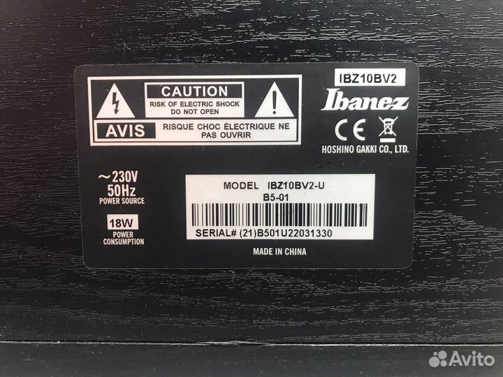 Комбоусилитель Ibanez IBZ 10BV 2